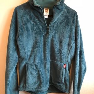 North Face fuzzy quarter zip